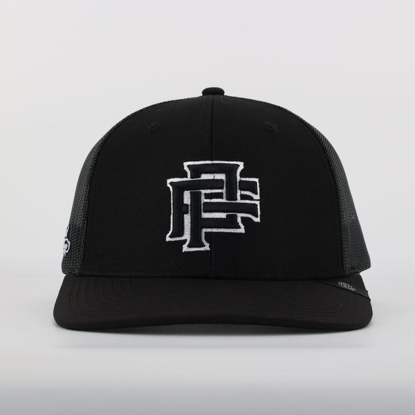 PREMIUM MONOGRAM BLACK TRUCKER HAT