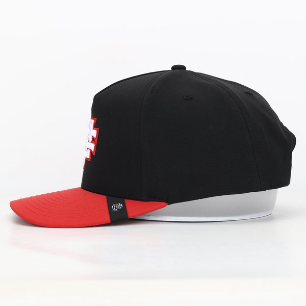 PREMIUM MONOGRAM PF SNAP BACK RED AND BLACK