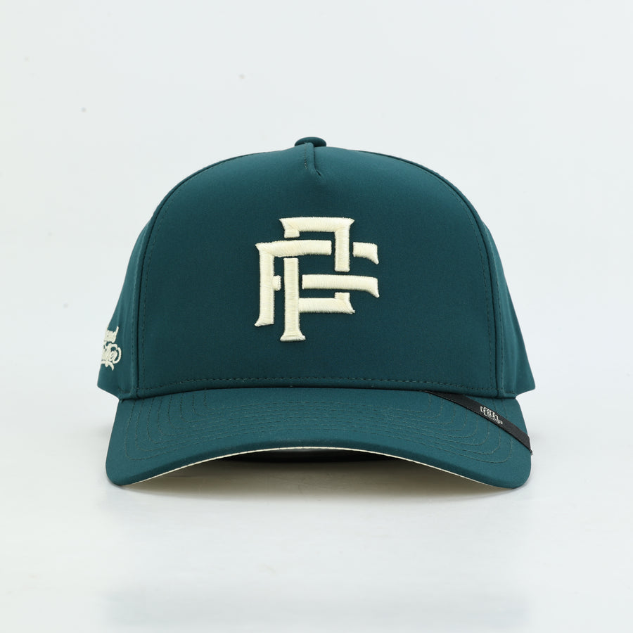PF MONOGRAM SNAPBACK FOREST GREEN / CREAM