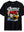 Black t-shirt with an eagle graphic and text on a white background