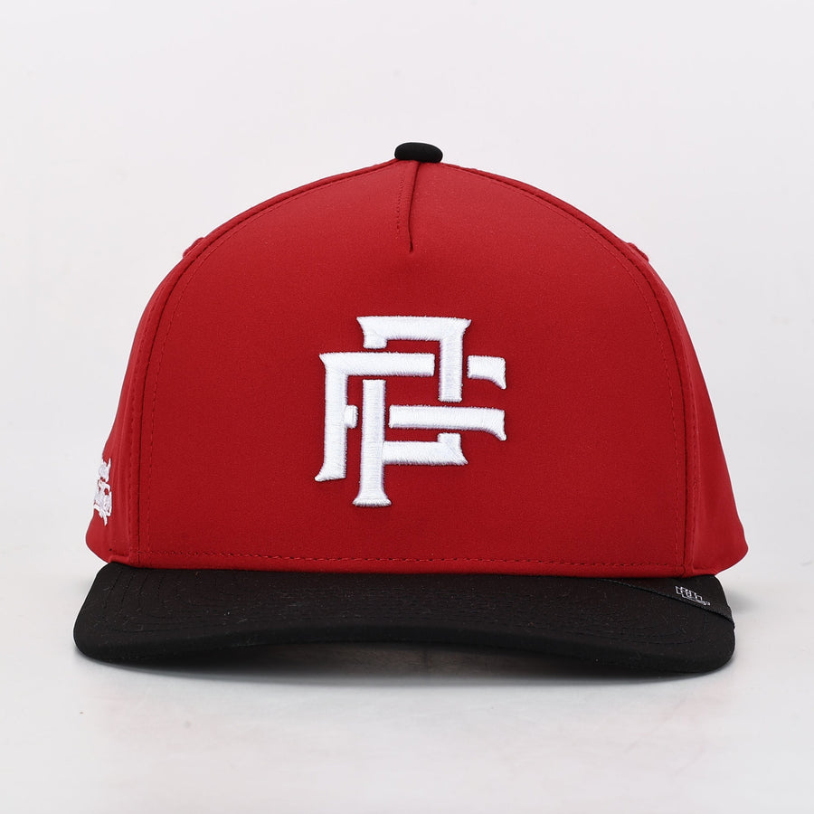 PF MONOGRAM SNAPBACK RED/BLACK